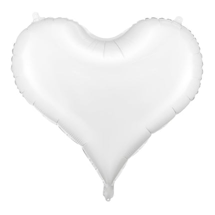 Foil balloon Heart, 75x64,5 cm, white - Partywinkel - 5904555005549