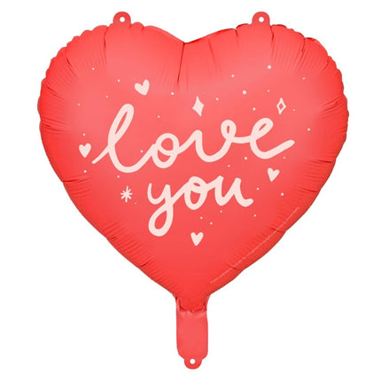 Foil balloon Heart ''I love you'', 45 cm, mix - Partywinkel - 5904555010765