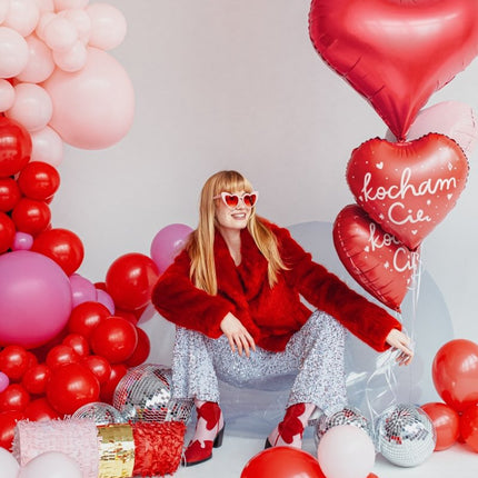 Foil balloon Heart ''Kocham Cię'', 45 cm, mix - Partywinkel - 5904555010758