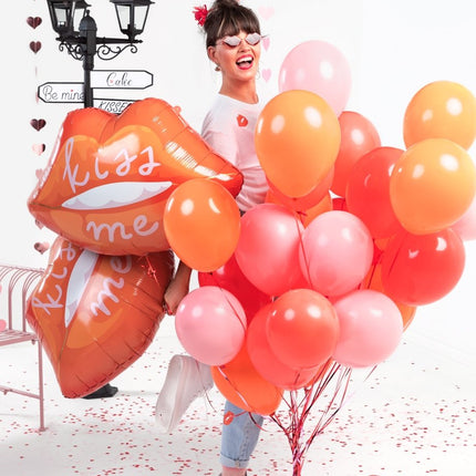 Foil balloon Lips, 86.5x65 cm, mix - Partywinkel - 5904555011618