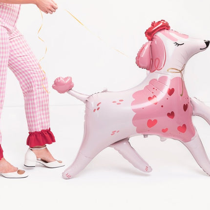 Foil balloon Poodle, 119x108 cm, mix - Partywinkel - 5904555011571