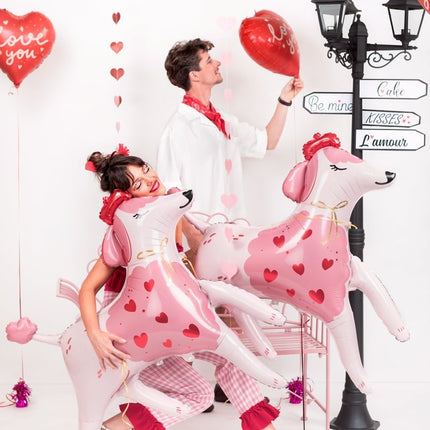 Foil balloon Poodle, 119x108 cm, mix - Partywinkel - 5904555011571