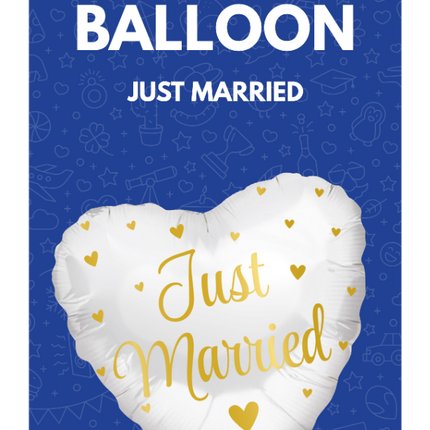 Bruiloft Helium Ballon Just Married Leeg 45cm