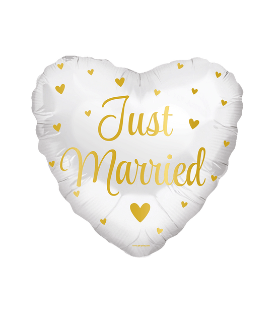 Bruiloft Helium Ballon Just Married Leeg 45cm