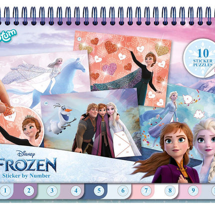 Frozen Knutsel Boek Nummer Stickeren - Partywinkel - 8714274681576