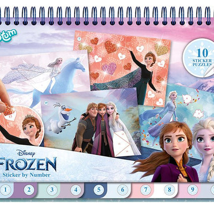 Frozen Knutsel Boek Nummer Stickeren - Partywinkel - 8714274681576