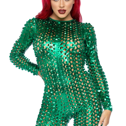 Groene Catsuit Dames Leg Avenue - Partywinkel - 714718558356