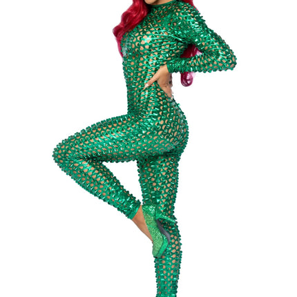 Groene Catsuit Dames Leg Avenue - Partywinkel - 714718558356