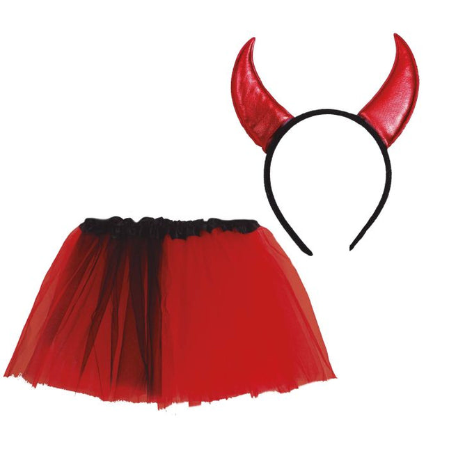 Halloween Accessoireset Duivel 2 delig - Partywinkel - 8434077190180