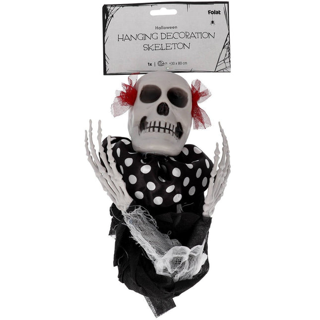 Halloween Hangdecoratie Clown Skelet 85cm - Partywinkel - 8714572239059