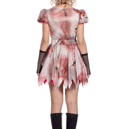 Halloween jurk kort met bloed - Partywinkel - 8720059071845