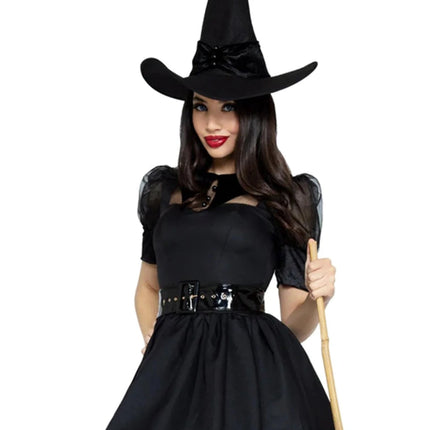 Halloween Jurk Zwart Dames Leg Avenue - Partywinkel - 714718496702