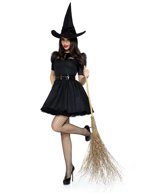 Halloween Jurk Zwart Dames Leg Avenue - Partywinkel - 714718496702