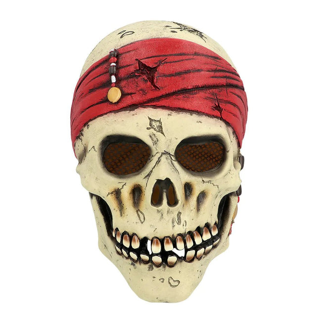 Halloween Masker Schedel Piraat - Partywinkel - 8712026976109