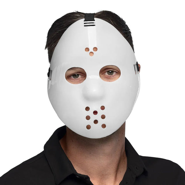 Halloween Masker Wit Hockey - Partywinkel - 8712026001849