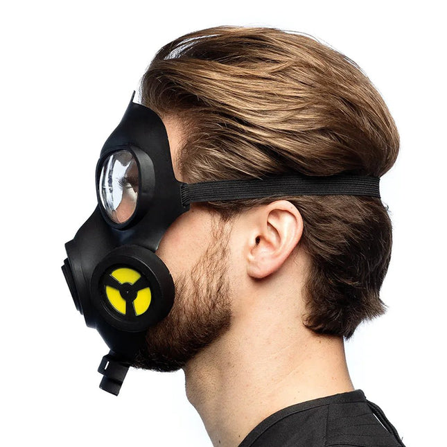 Halloween Masker Zwart Gas Killer - Partywinkel - 8712026722812