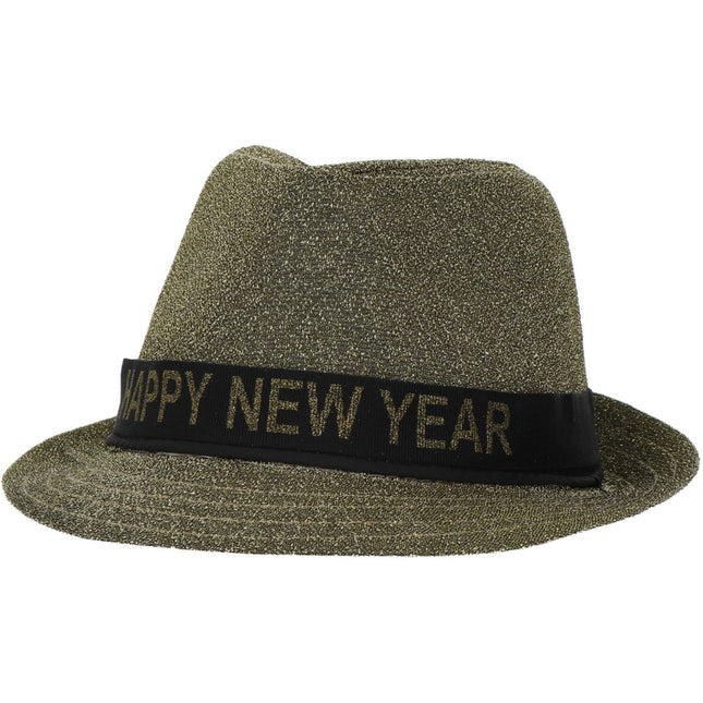 Happy New Year Hoed Goud 59cm - Partywinkel - 8714572044738