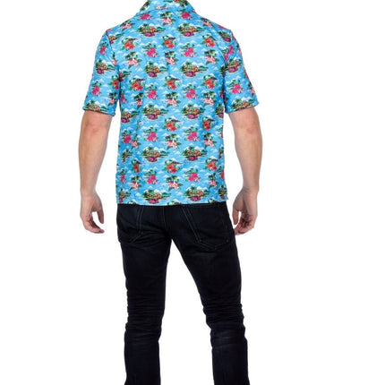 Hawaiishirt lichtblauw (V) - Partywinkel - 8720059071487