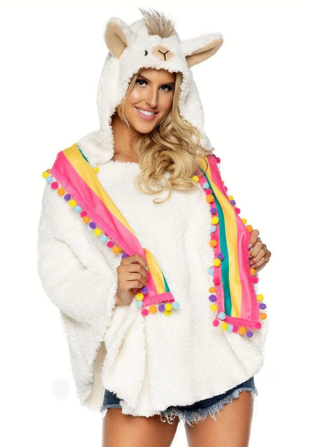 Lama Poncho Dames Leg Avenue - Partywinkel - 714718551111