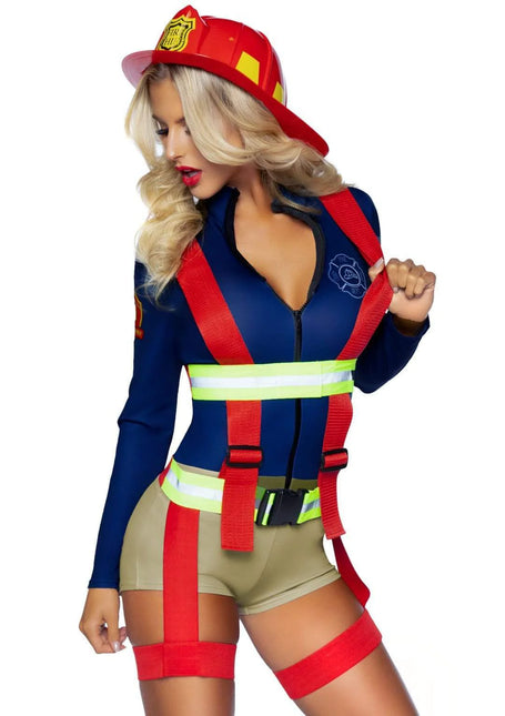 Brandweer Pak Dames Bodysuit Leg Avenue