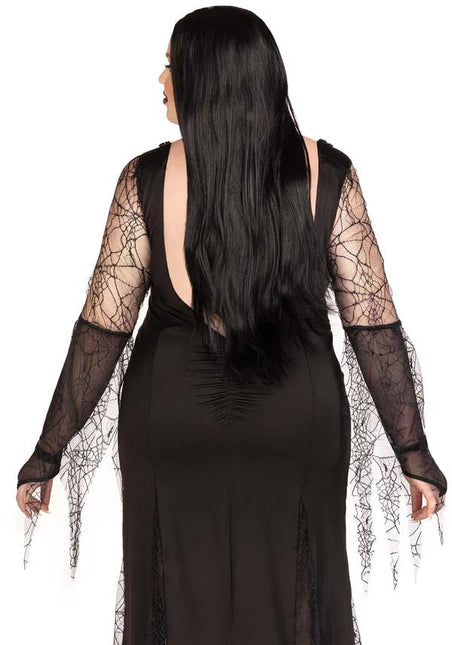 Morticia Jurk Dames Plus Size Leg Avenue - Partywinkel - 714718568119