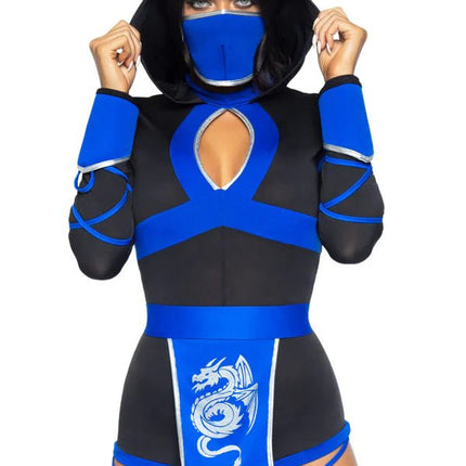 Ninja Pak Blauw Dames Bodysuit Leg Avenue - Partywinkel - 714718557779