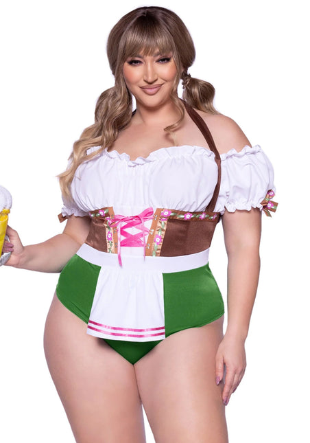 Oktoberfest Dirndl Kostuum Dames Plus Size Leg Avenue - Partywinkel - 714718562537