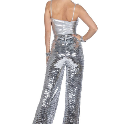 Party glitter broek zilver - Partywinkel - 8720059065165