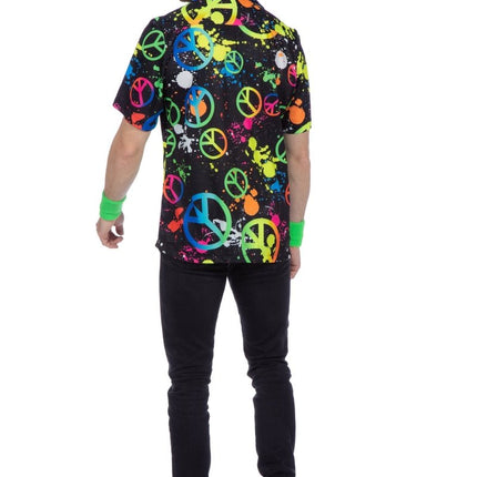 Party shirt hippie neon - Partywinkel - 8720059077953