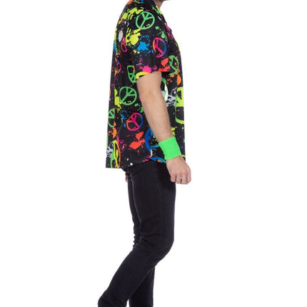 Party shirt hippie neon - Partywinkel - 8720059077953