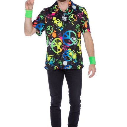 Party shirt hippie neon - Partywinkel - 8720059077953