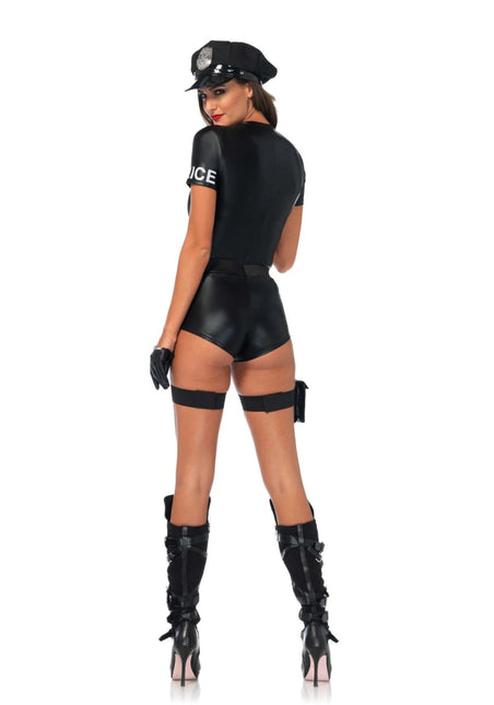 Politie Pak Zwart Dames Bodysuit Leg Avenue - Partywinkel - 714718518916