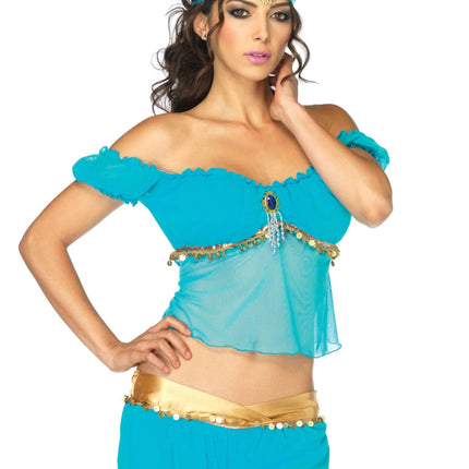 Prinses Jasmine Kostuum Blauw Dames Leg Avenue - Partywinkel - 714718438283