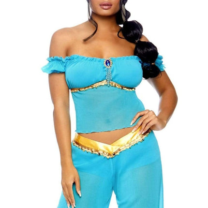 Prinses Jasmine Kostuum Blauw Dames Leg Avenue - Partywinkel - 714718438283