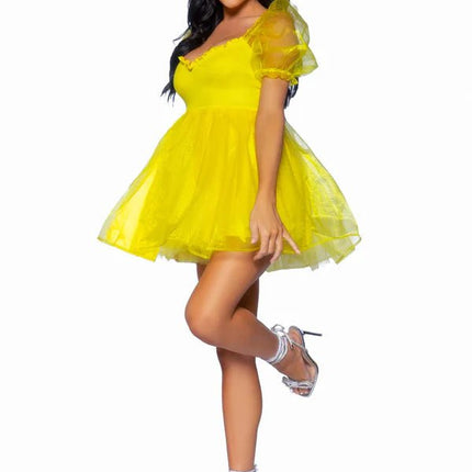 Prinsessen Jurk Geel Dames Leg Avenue - Partywinkel - 714718563619