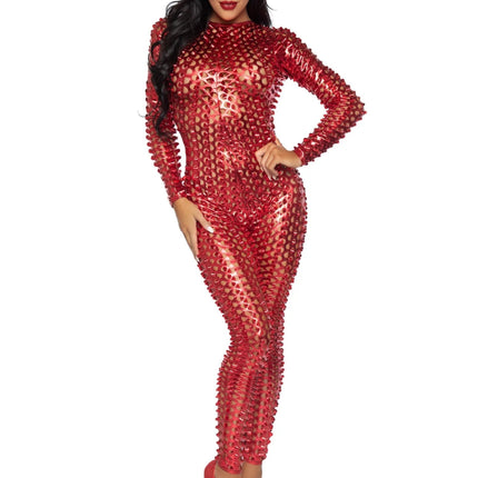 Rode Catsuit Dames Leg Avenue - Partywinkel - 714718558318