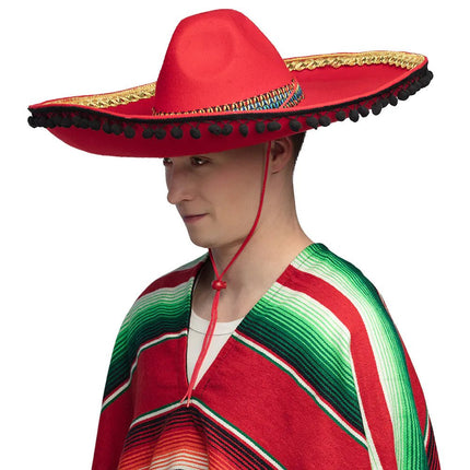 Rode Sombrero 57cm - Partywinkel - 8712026954763