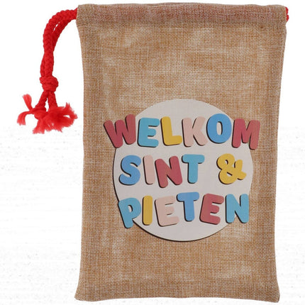 Sinterklaas Uitdeeltasje Jute 25cm - Partywinkel - 8714572657174