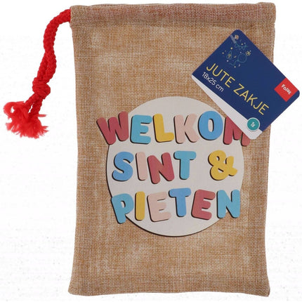 Sinterklaas Uitdeeltasje Jute 25cm - Partywinkel - 8714572657174