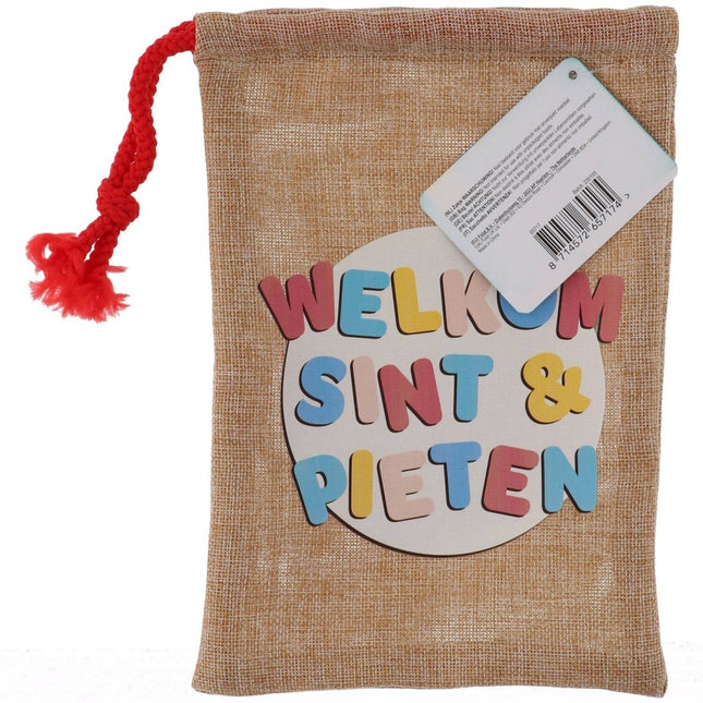 Sinterklaas Uitdeeltasje Jute 25cm - Partywinkel - 8714572657174