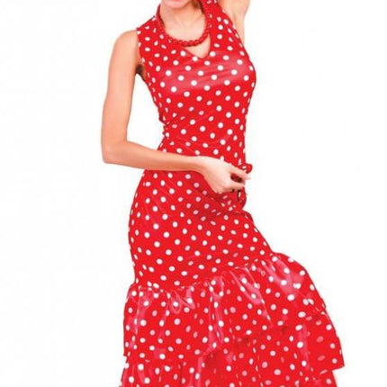 Spaanse Jurk Flamenco Rood - Partywinkel - 8434077806296