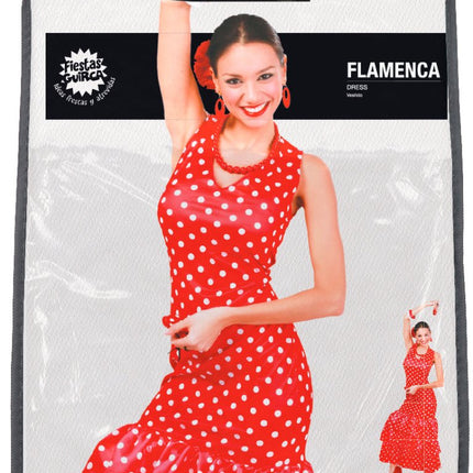 Spaanse Jurk Flamenco Rood - Partywinkel - 8434077806296