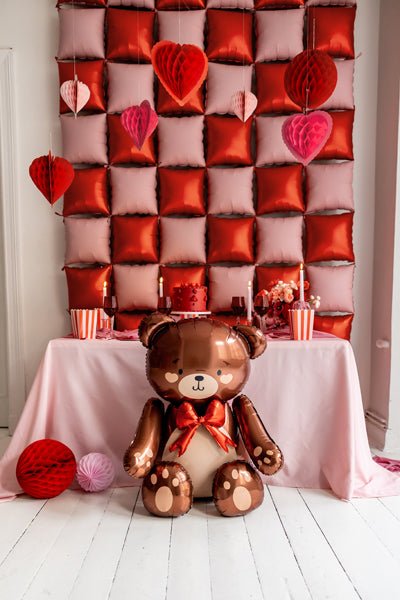 Standing foil balloon Teddy Bear, 59x88cm, mix - Partywinkel - 5904555075368