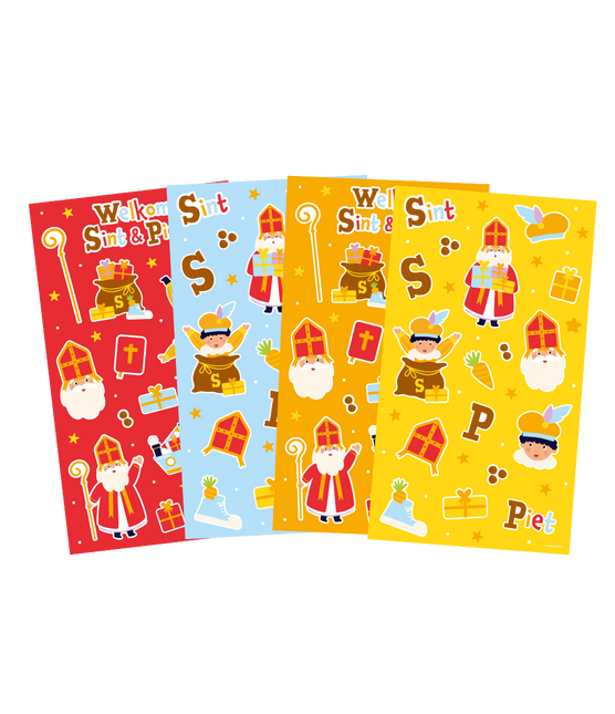 Sinterklaas Stickervellen 4st