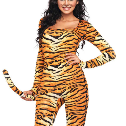 Tijger Catsuit Dames Leg Avenue - Partywinkel - 714718463346