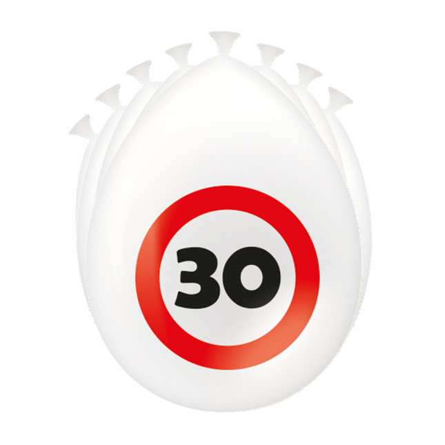 30 Jaar Ballonnen Verkeersbord 30cm