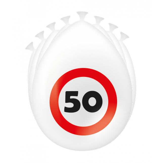 50 Jaar Ballonnen Verkeersbord 30cm