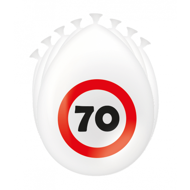 70 Jaar Ballonnen Verkeersbord 30cm