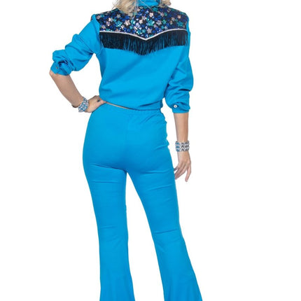 Western Kostuum Blauw Dames - Partywinkel - 8720059068630