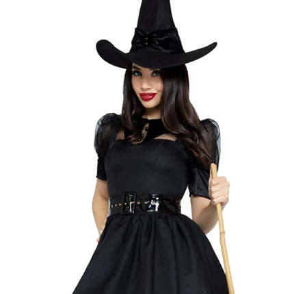 Halloween Jurk Zwart Dames Leg Avenue